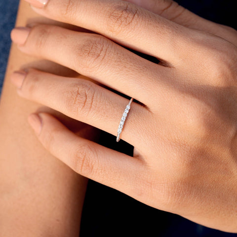 0.12CT Round Lab Diamond Twisted Band Fashion Ring - Buvea Jewels