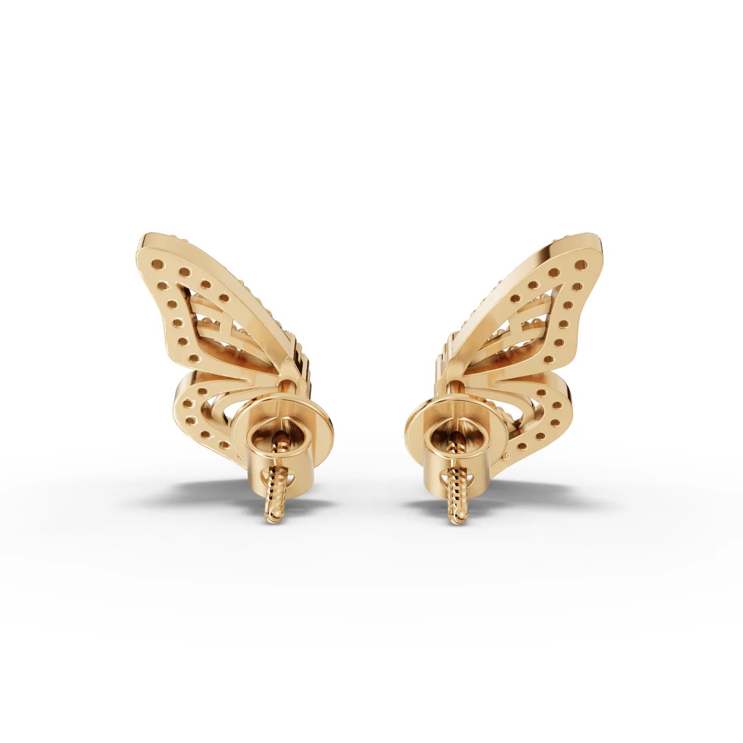 0.14CT Round Lab Diamond Butterfly Earrings - Buvea Jewels