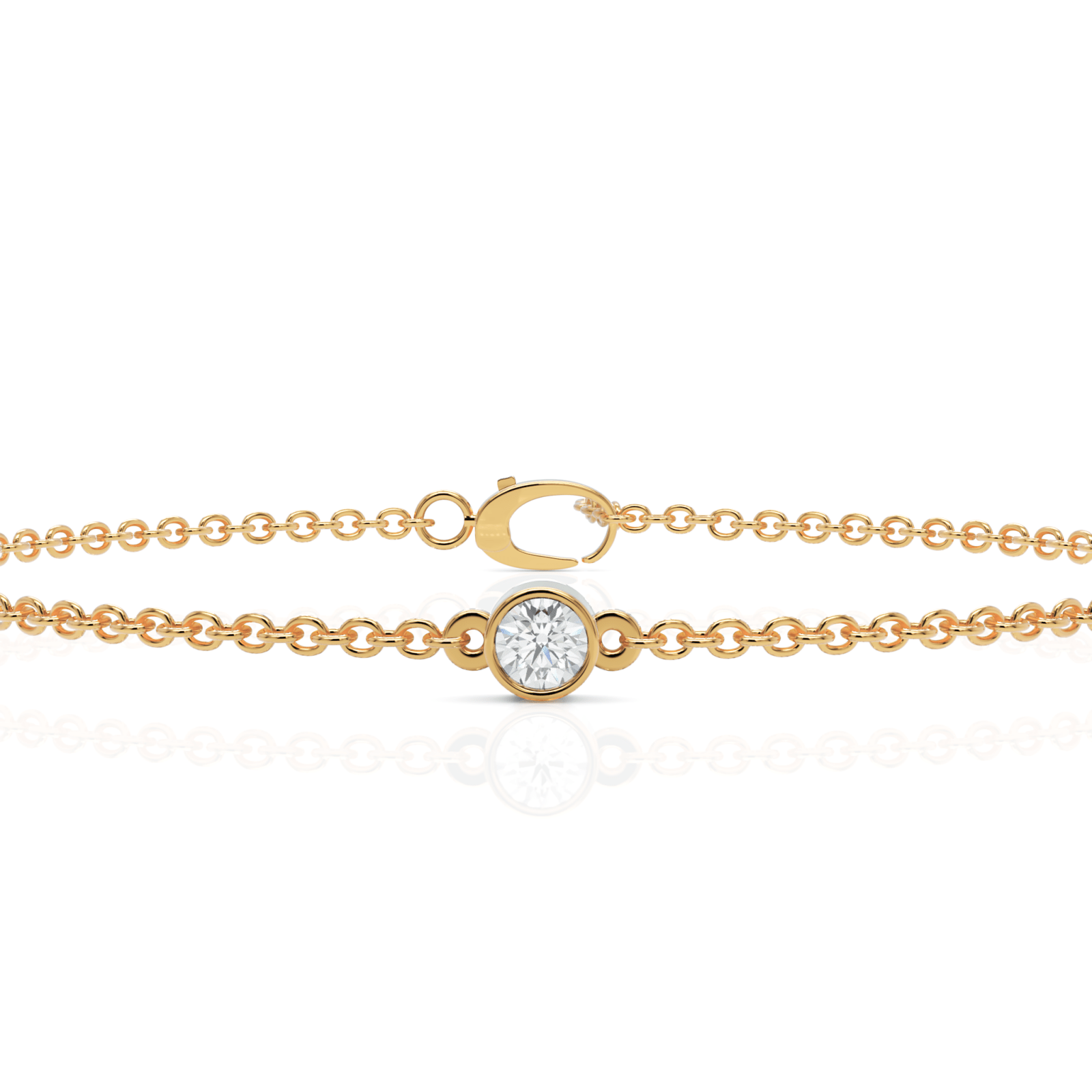 0.17CT Round Lab Diamond Solitaire Bracelet - Buvea Jewels