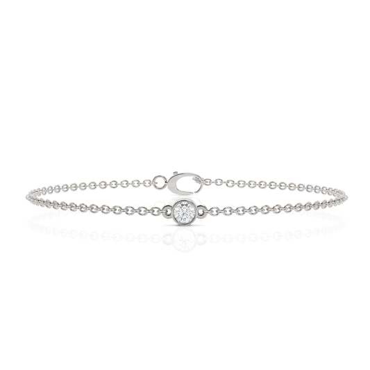 0.17CT Round Lab Diamond Solitaire Bracelet - Buvea Jewels