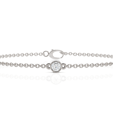 0.17CT Round Lab Diamond Solitaire Bracelet - Buvea Jewels