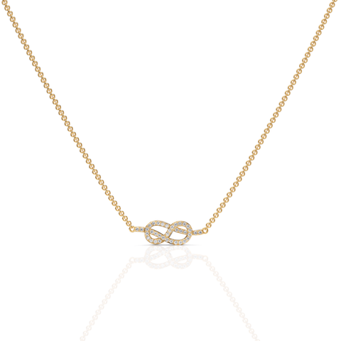 0.18CT Round Lab Diamond Infinity Chain Pendant - Buvea Jewels