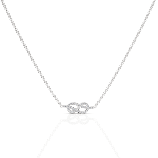 0.18CT Round Lab Diamond Infinity Chain Pendant - Buvea Jewels