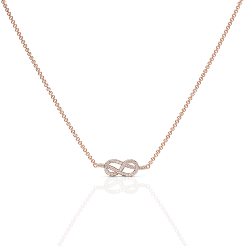 0.18CT Round Lab Diamond Infinity Chain Pendant - Buvea Jewels