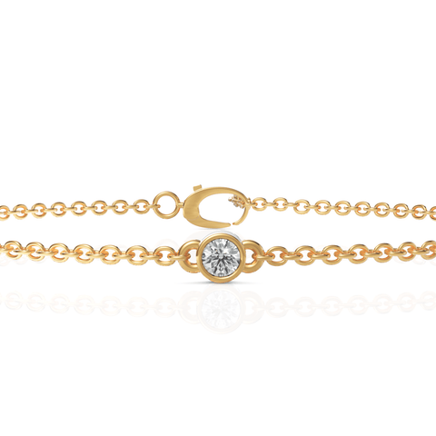 0.1CT Round Lab Diamond Solitaire Bracelet - Buvea Jewels