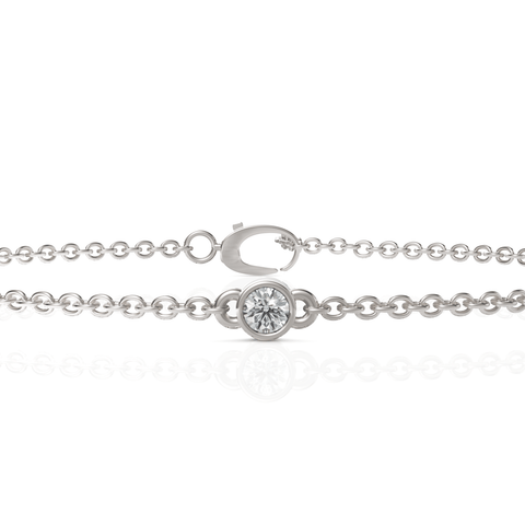 0.1CT Round Lab Diamond Solitaire Bracelet - Buvea Jewels