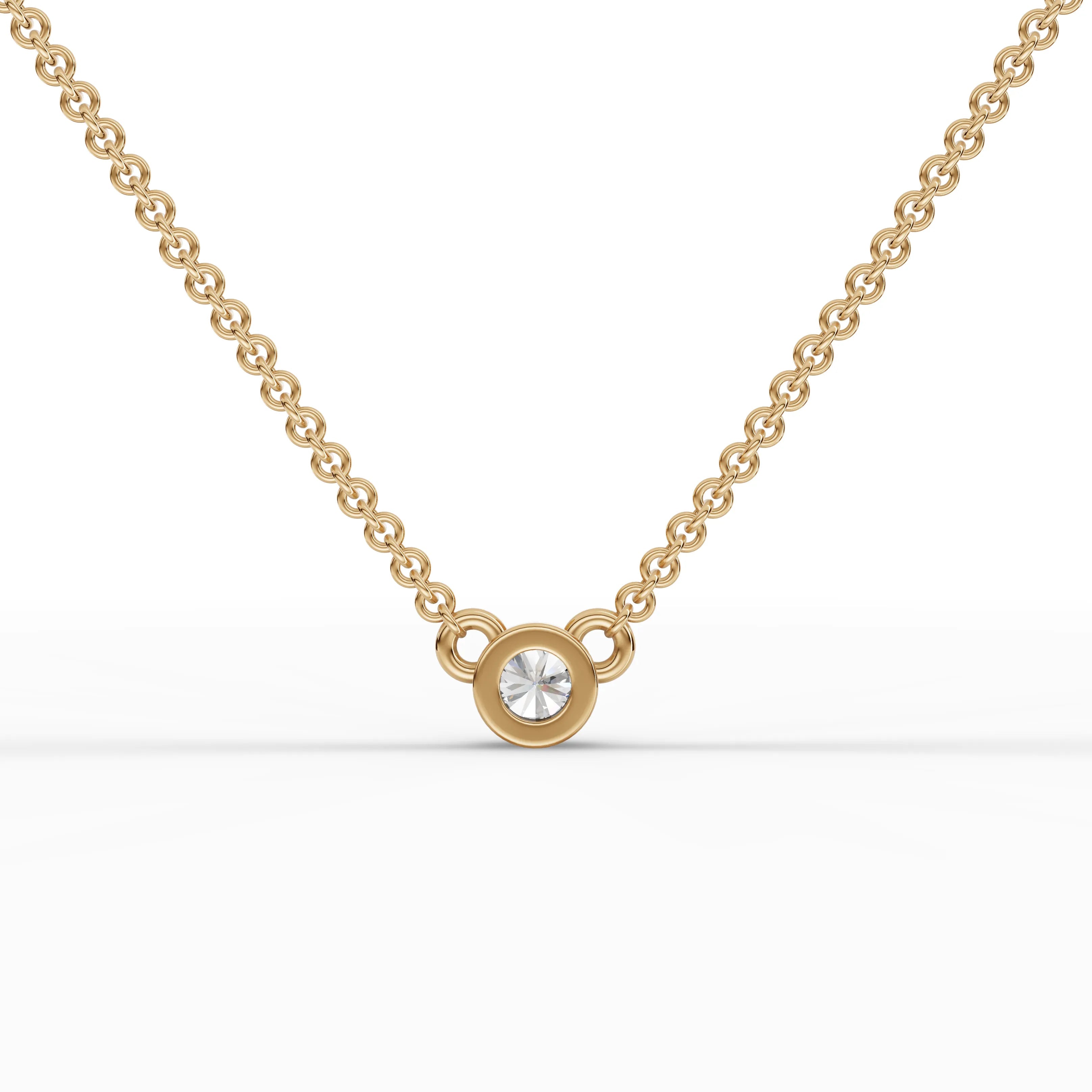 0.1CT Round Lab Diamond Solitaire Pedant - Buvea Jewels