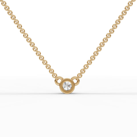 0.1CT Round Lab Diamond Solitaire Pedant - Buvea Jewels