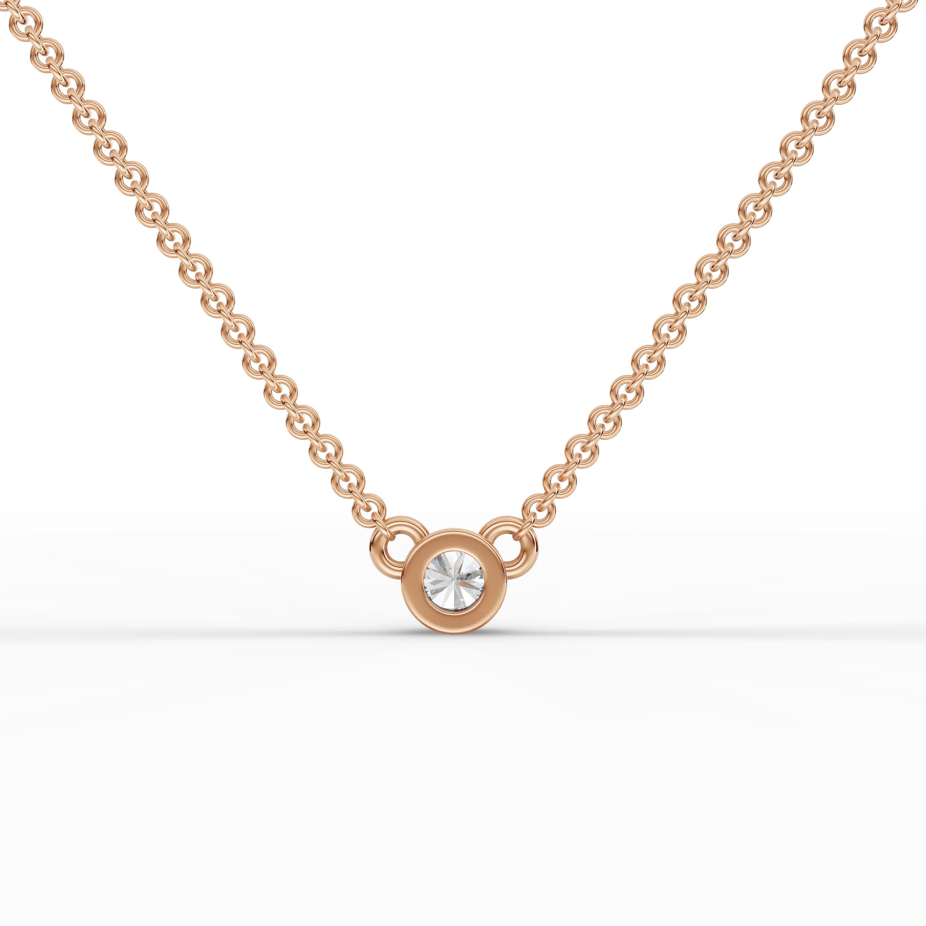 0.1CT Round Lab Diamond Solitaire Pedant - Buvea Jewels