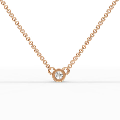 0.1CT Round Lab Diamond Solitaire Pedant - Buvea Jewels