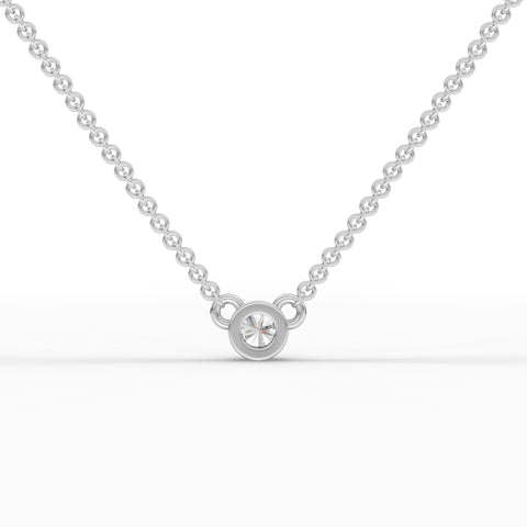 0.1CT Round Lab Diamond Solitaire Pedant - Buvea Jewels
