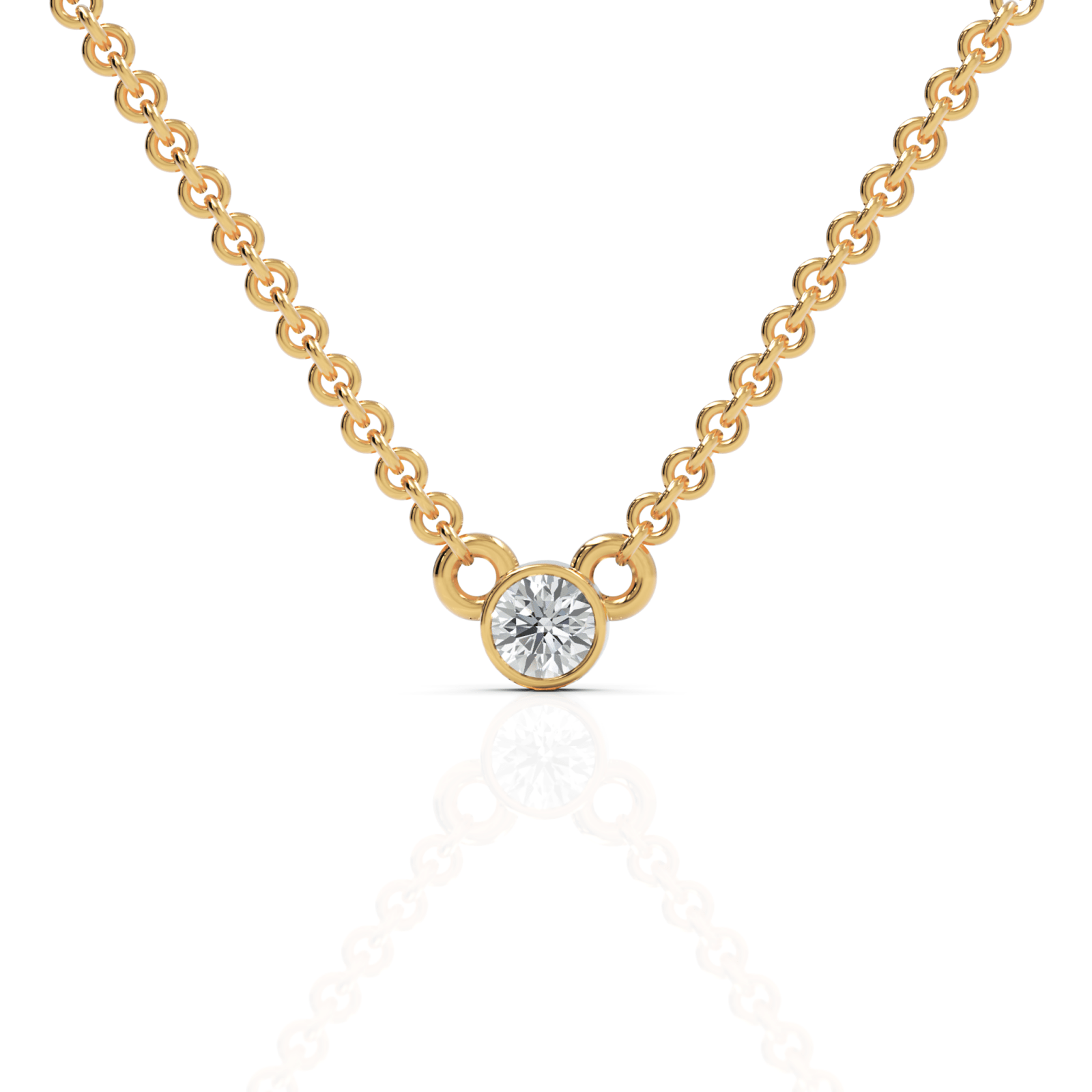 0.1CT Round Lab Diamond Solitaire Pendant - Buvea Jewels