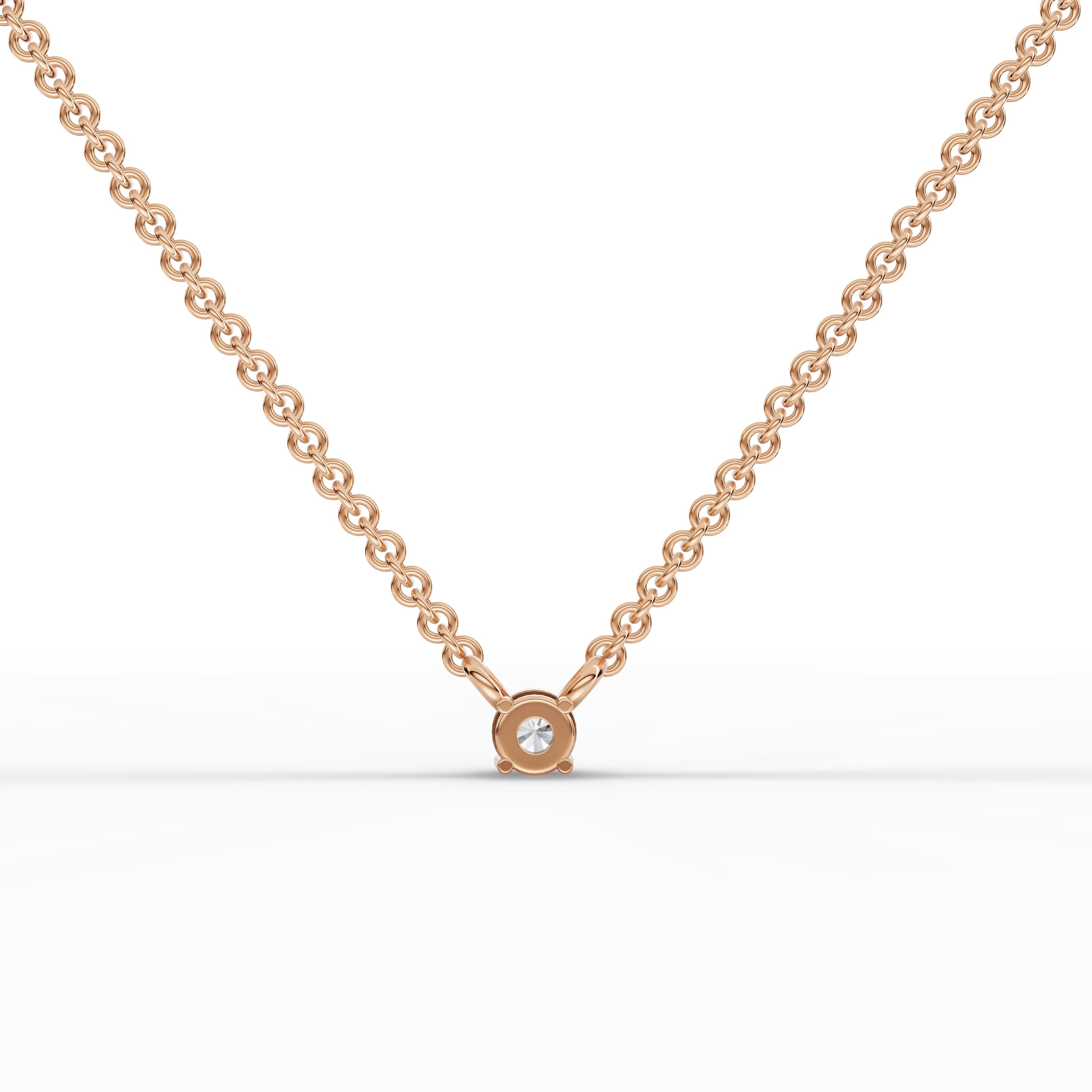 0.1CT Round Lab Diamond Solitaire Pendant - Buvea Jewels