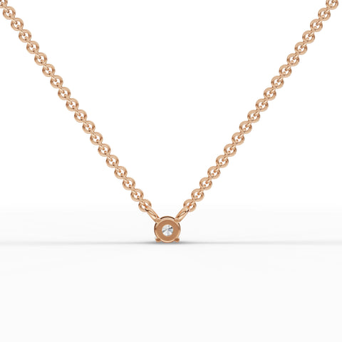 0.1CT Round Lab Diamond Solitaire Pendant - Buvea Jewels