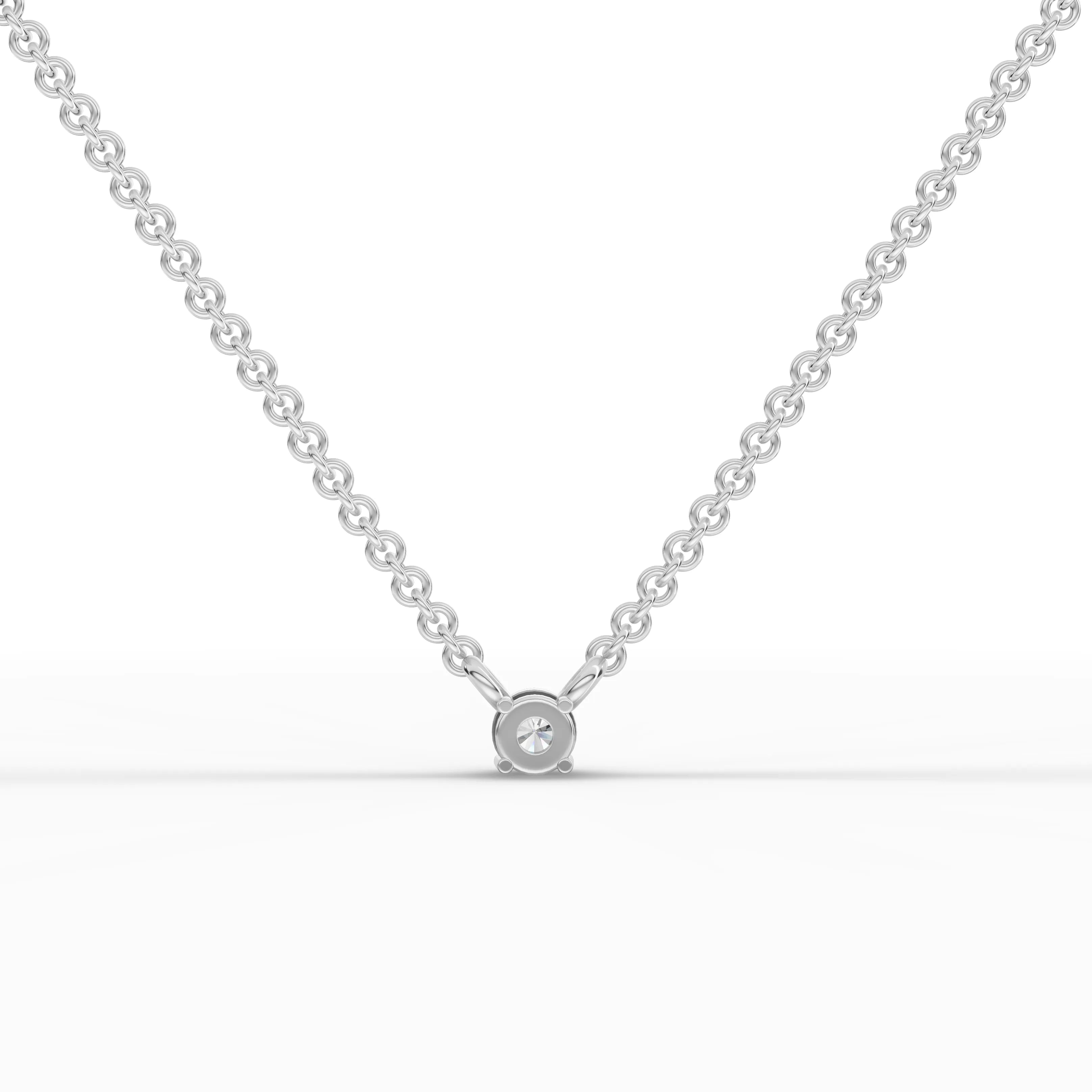 0.1CT Round Lab Diamond Solitaire Pendant - Buvea Jewels