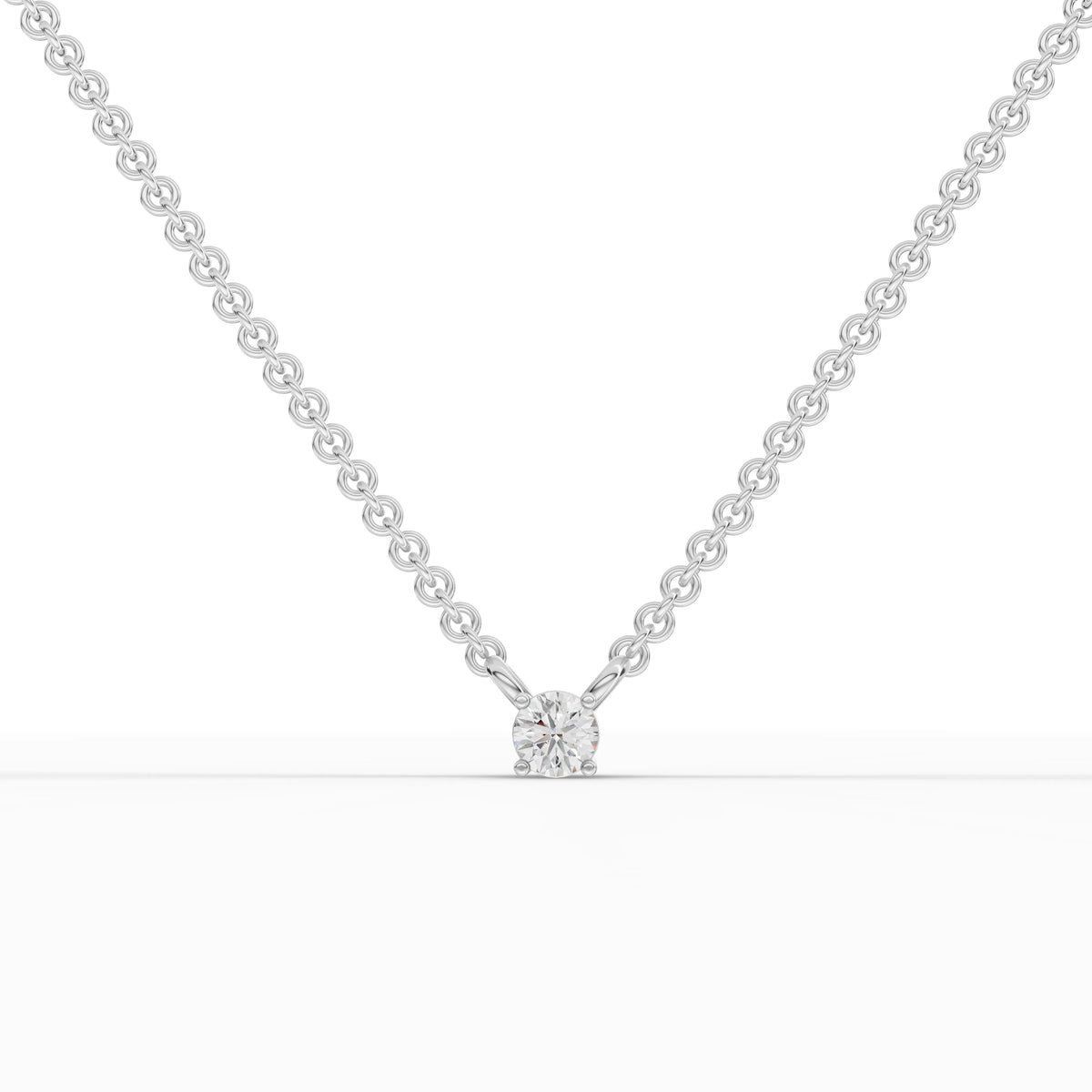 0.1CT Round Lab Diamond Solitaire Pendant - Buvea Jewels