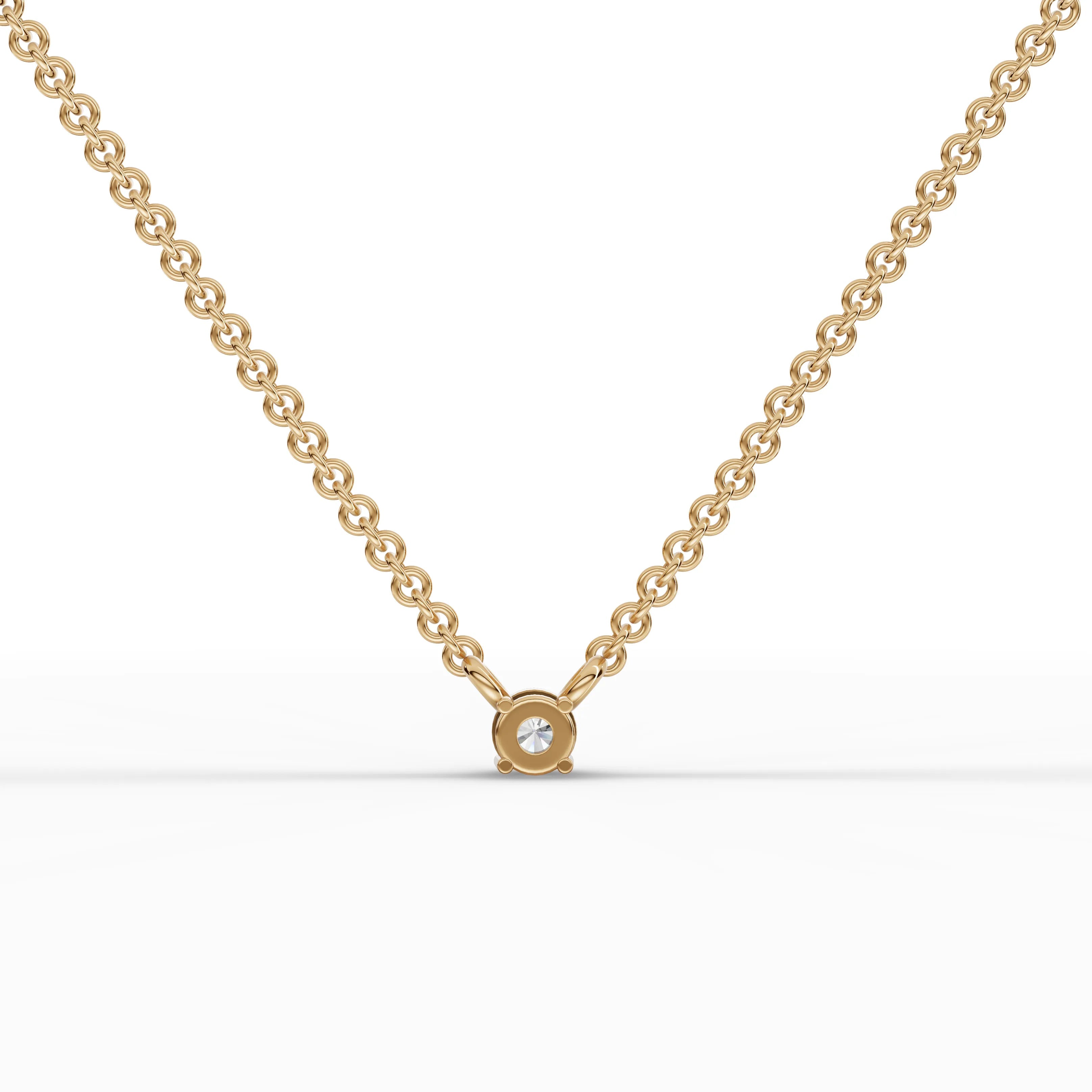 0.1CT Round Lab Diamond Solitaire Pendant - Buvea Jewels