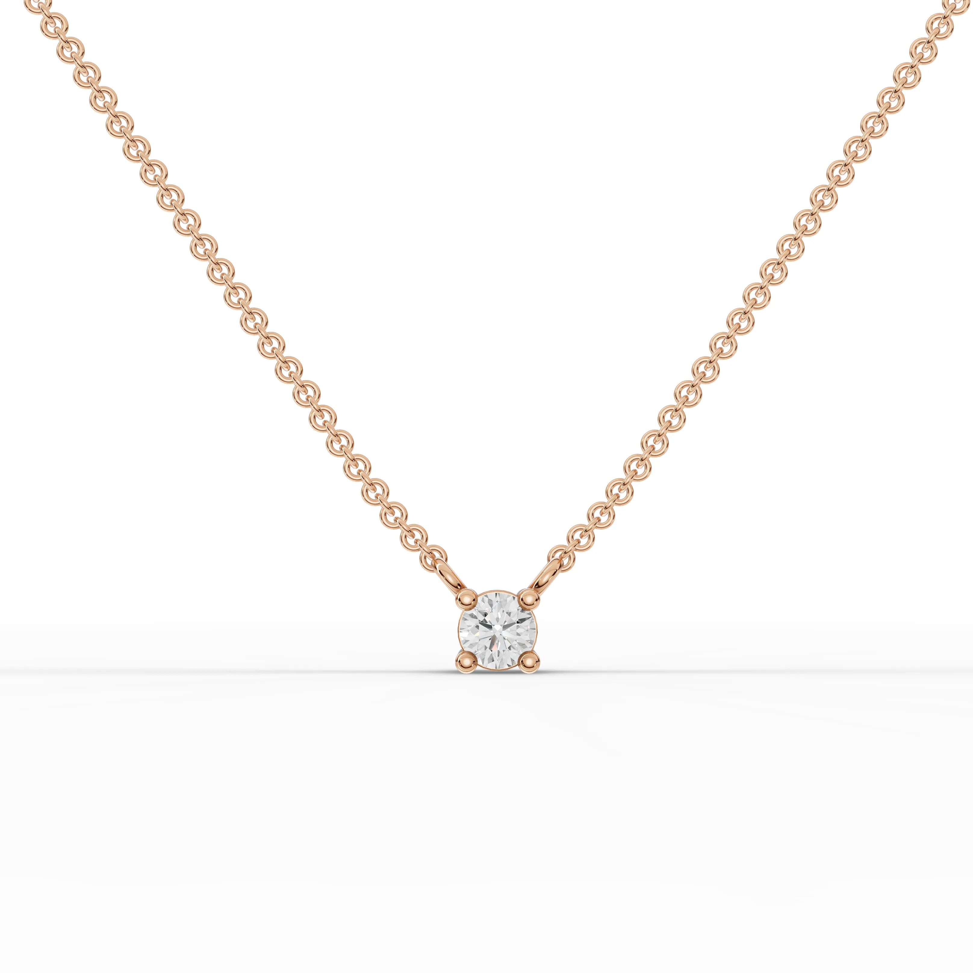 0.25CT Round Lab Diamond Solitaire Pendant - Buvea Jewels
