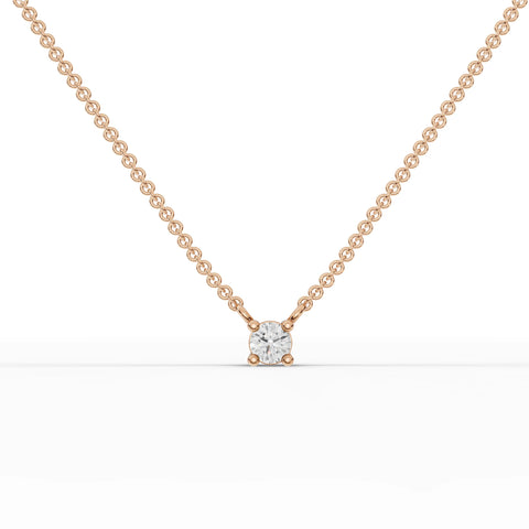 0.25CT Round Lab Diamond Solitaire Pendant - Buvea Jewels