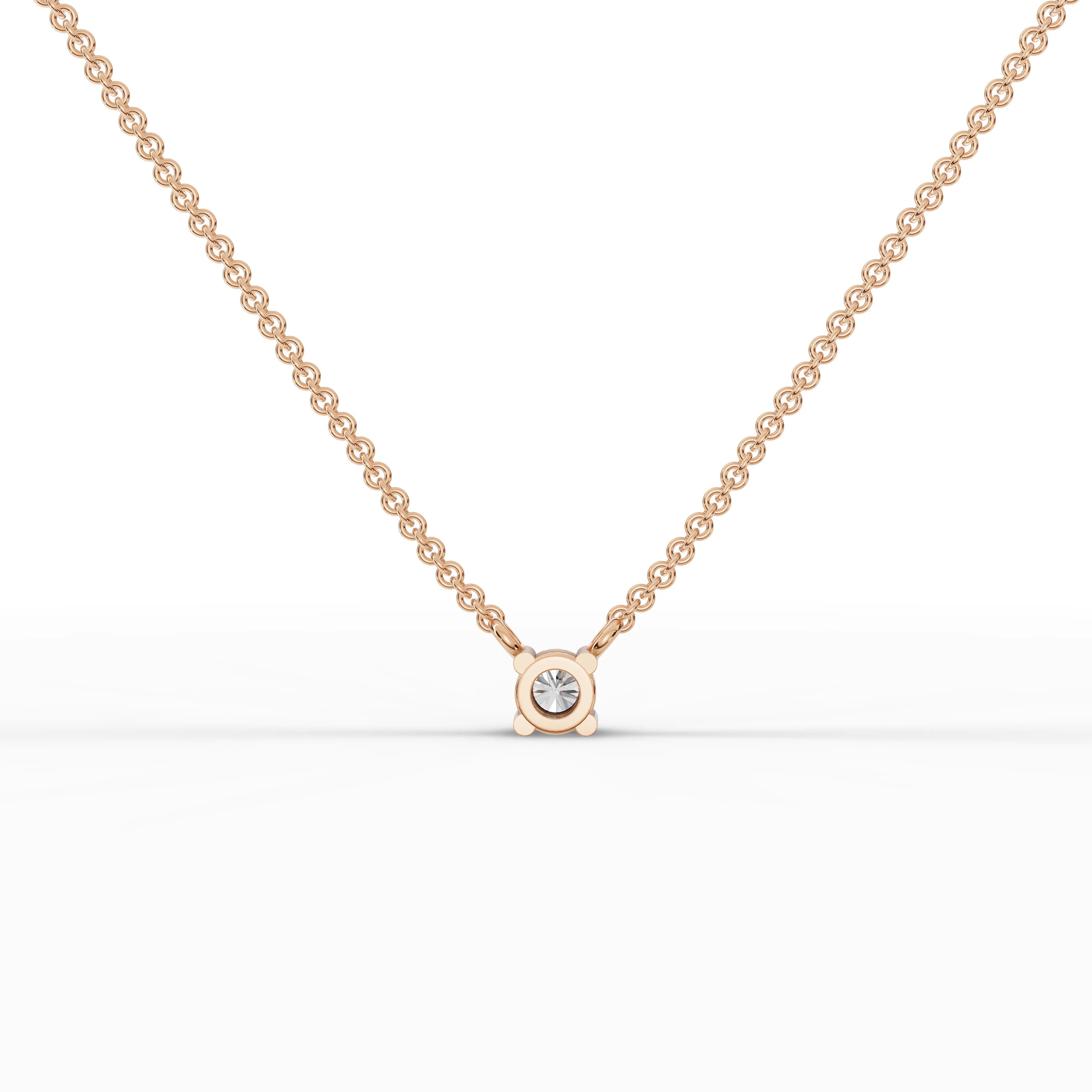 0.25CT Round Lab Diamond Solitaire Pendant - Buvea Jewels