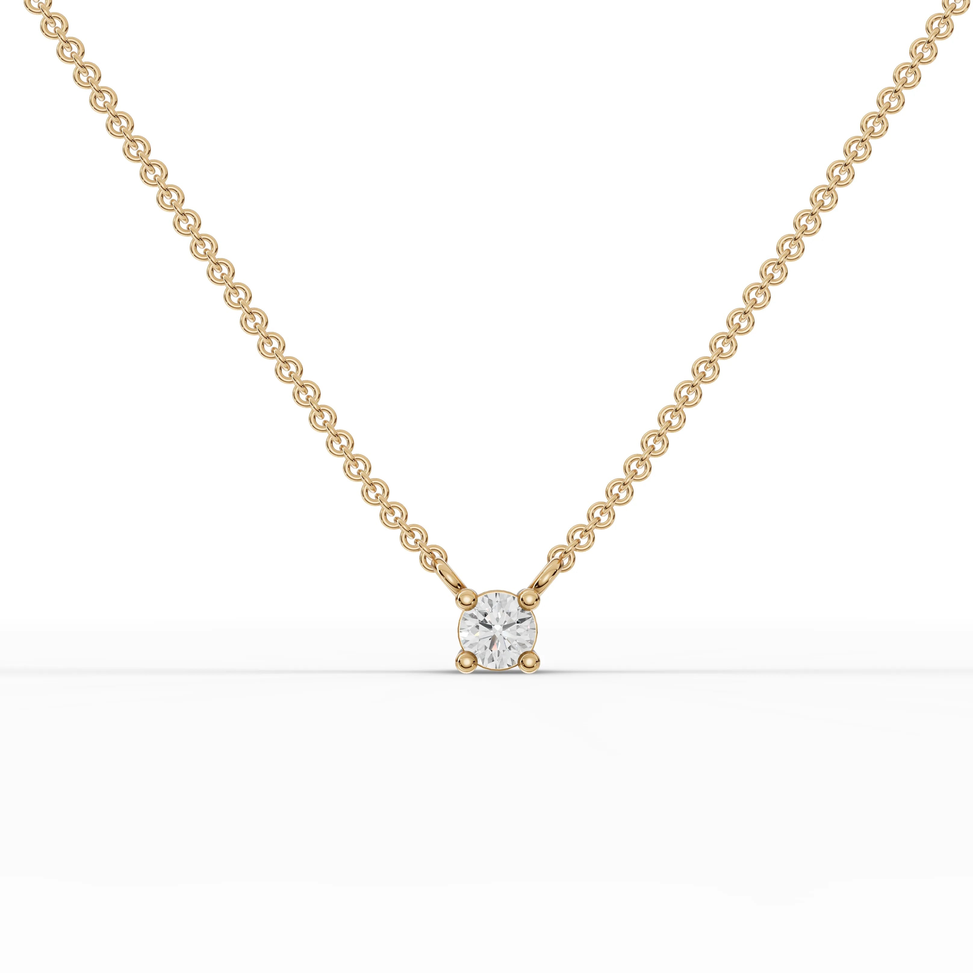 0.25CT Round Lab Diamond Solitaire Pendant - Buvea Jewels