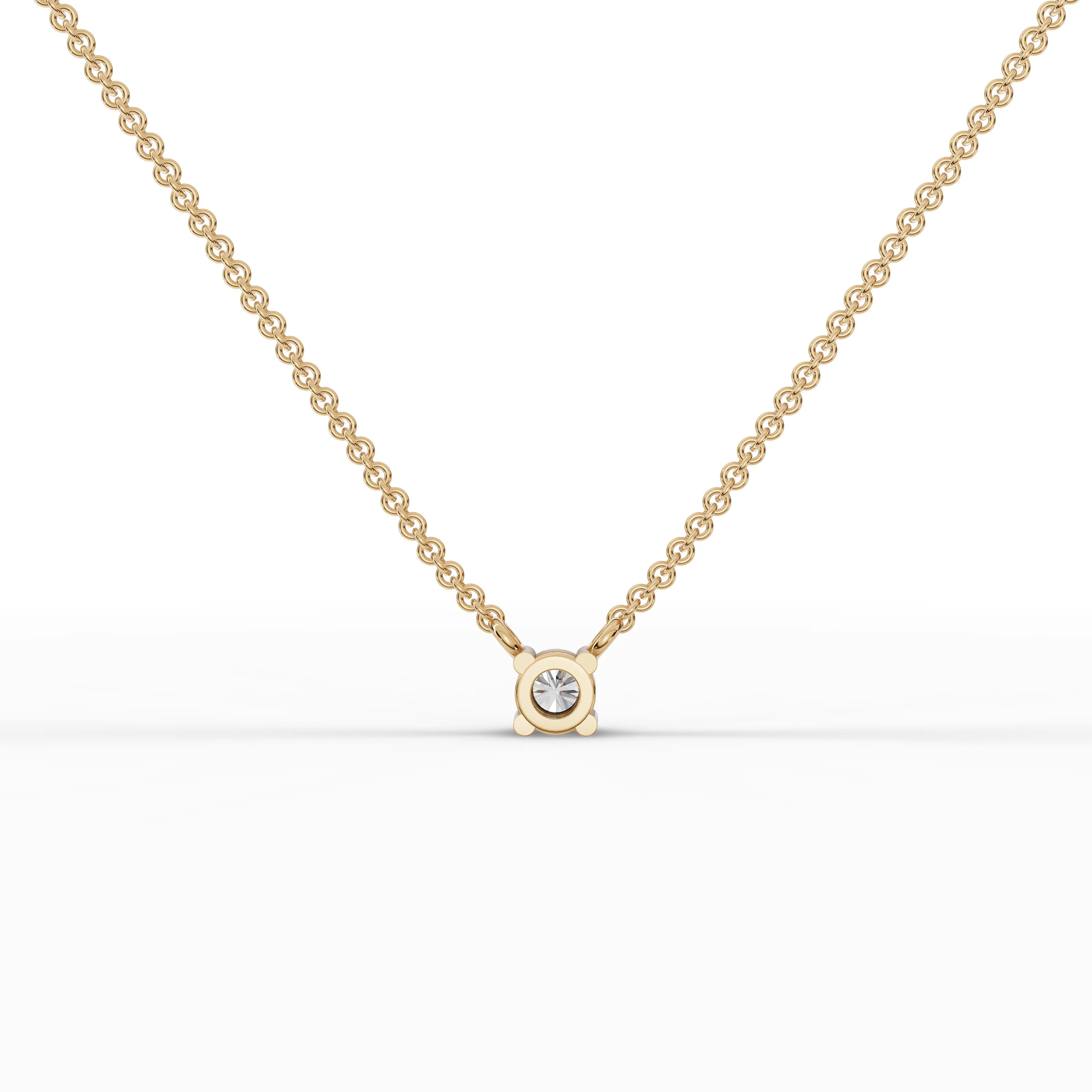 0.25CT Round Lab Diamond Solitaire Pendant - Buvea Jewels