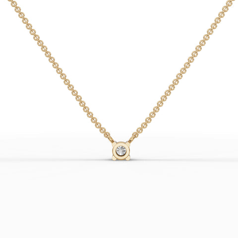 0.25CT Round Lab Diamond Solitaire Pendant - Buvea Jewels