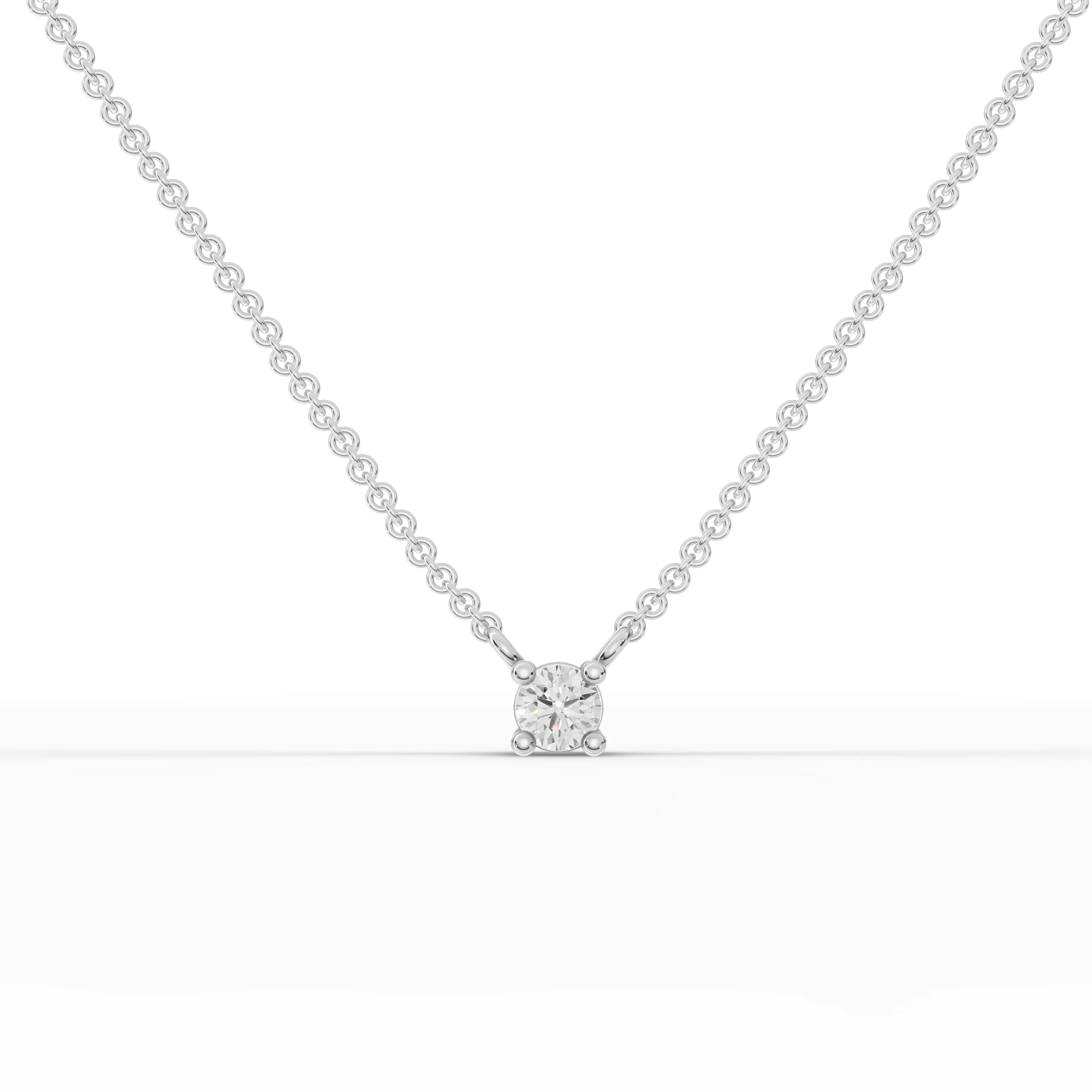 0.25CT Round Lab Diamond Solitaire Pendant - Buvea Jewels