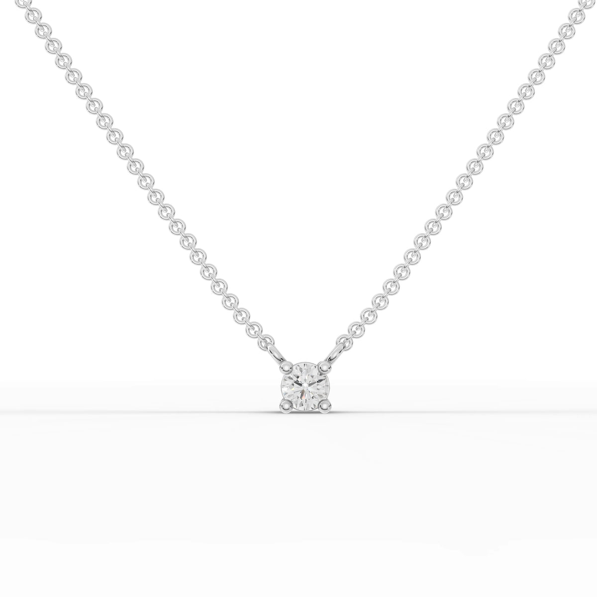 0.25CT Round Lab Diamond Solitaire Pendant - Buvea Jewels