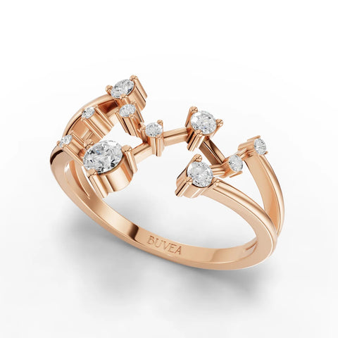 0.26CT Scorpio Zodiac Round Lab Diamond Ring - Buvea Jewels