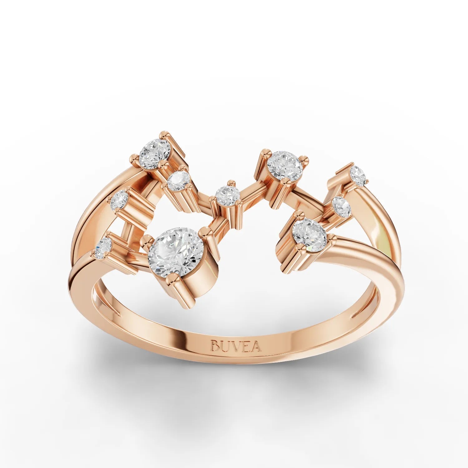 0.26CT Scorpio Zodiac Round Lab Diamond Ring - Buvea Jewels