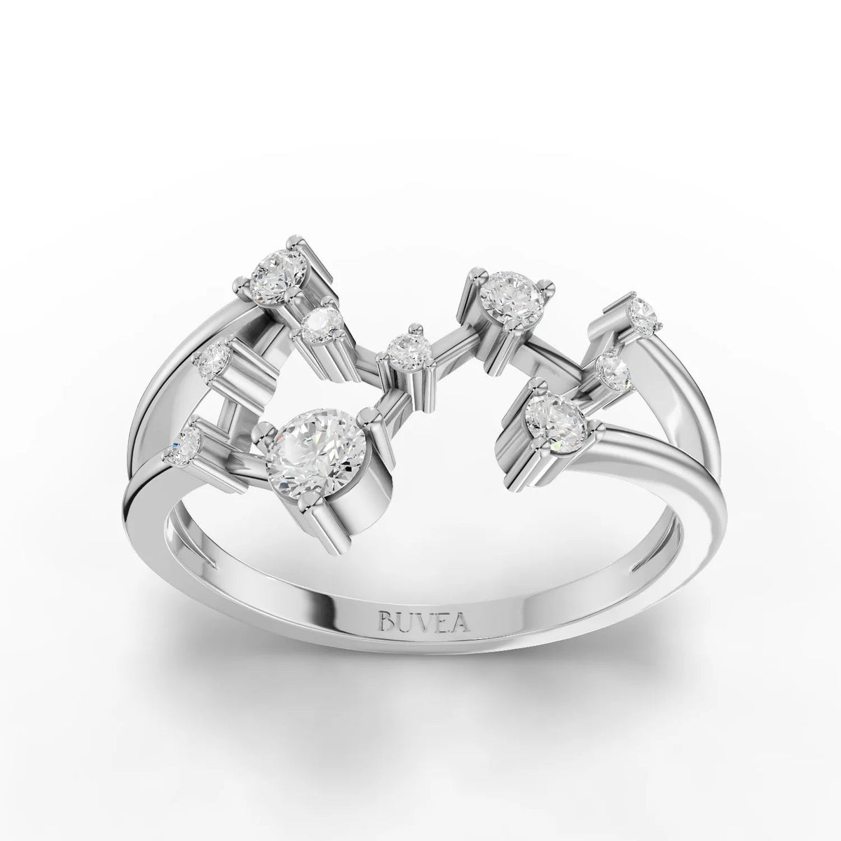 0.26CT Scorpio Zodiac Round Lab Diamond Ring - Buvea Jewels