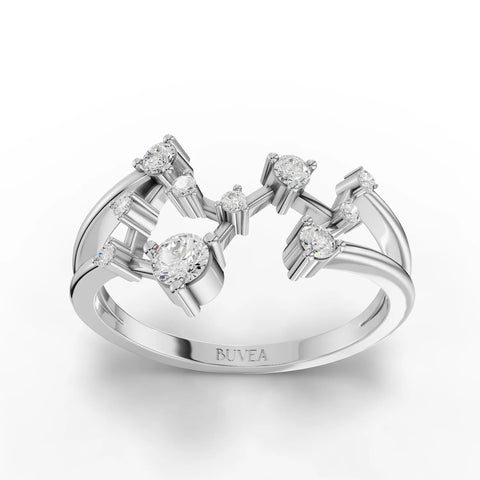 0.26CT Scorpio Zodiac Round Lab Diamond Ring - Buvea Jewels