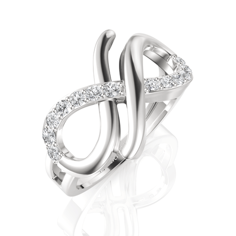 0.27CT Round Lab Diamond Premium Infinity Fashion Ring - Buvea Jewels