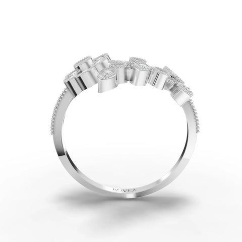 0.28CT Round Lab Diamond Floral Ring - Buvea Jewels