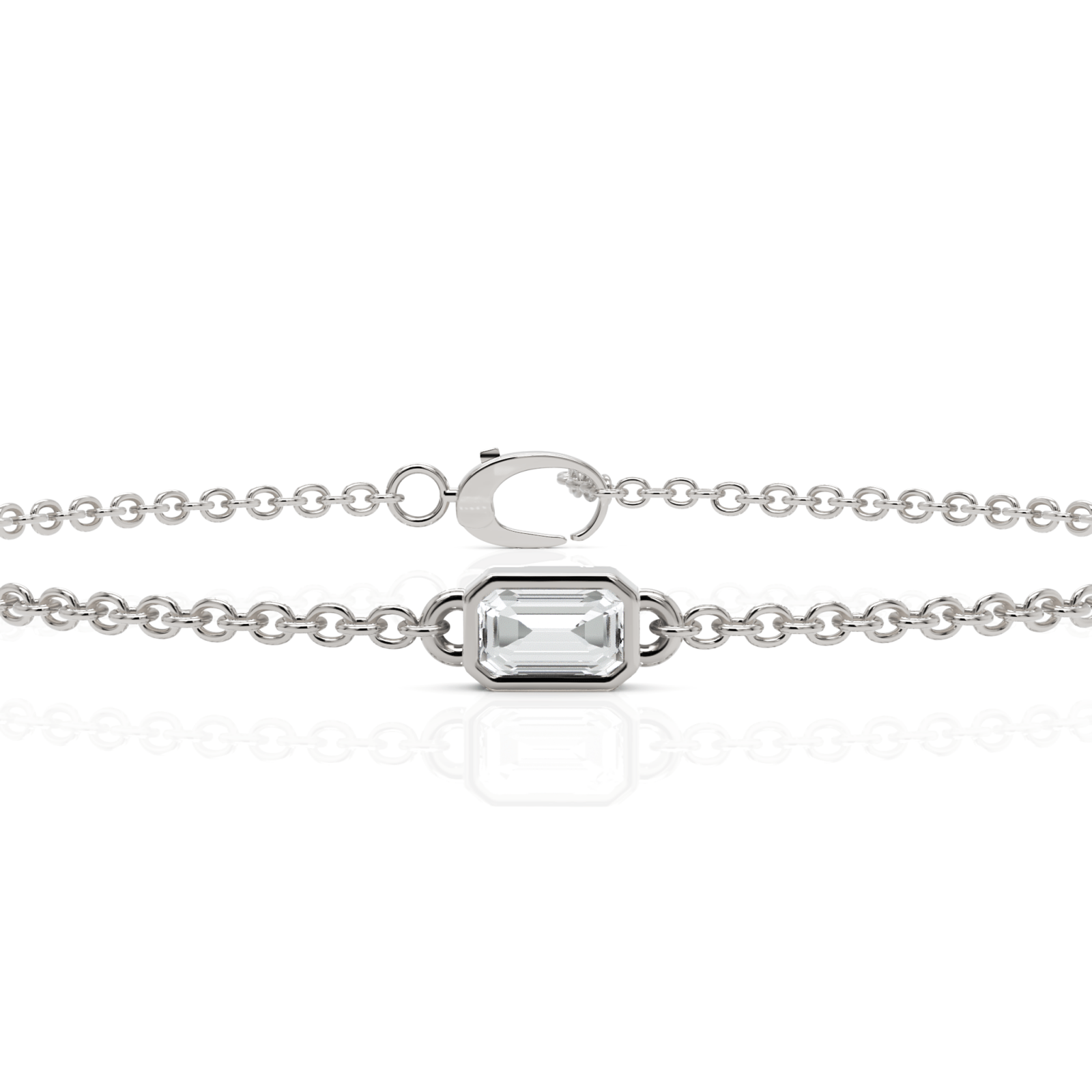 0.29CT Emerald Lab Diamond Solitaire Bracelet - Buvea Jewels