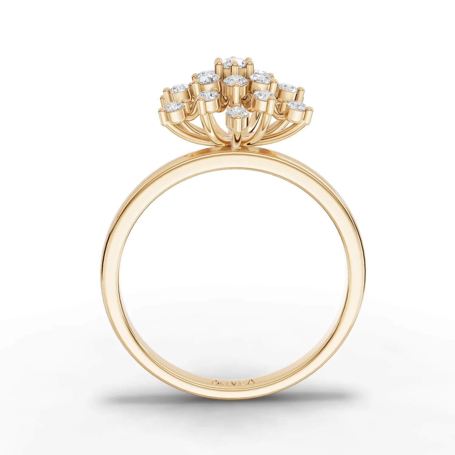 0.33CT Round Lab Diamond Premium Snow Flake Ring - Buvea Jewels
