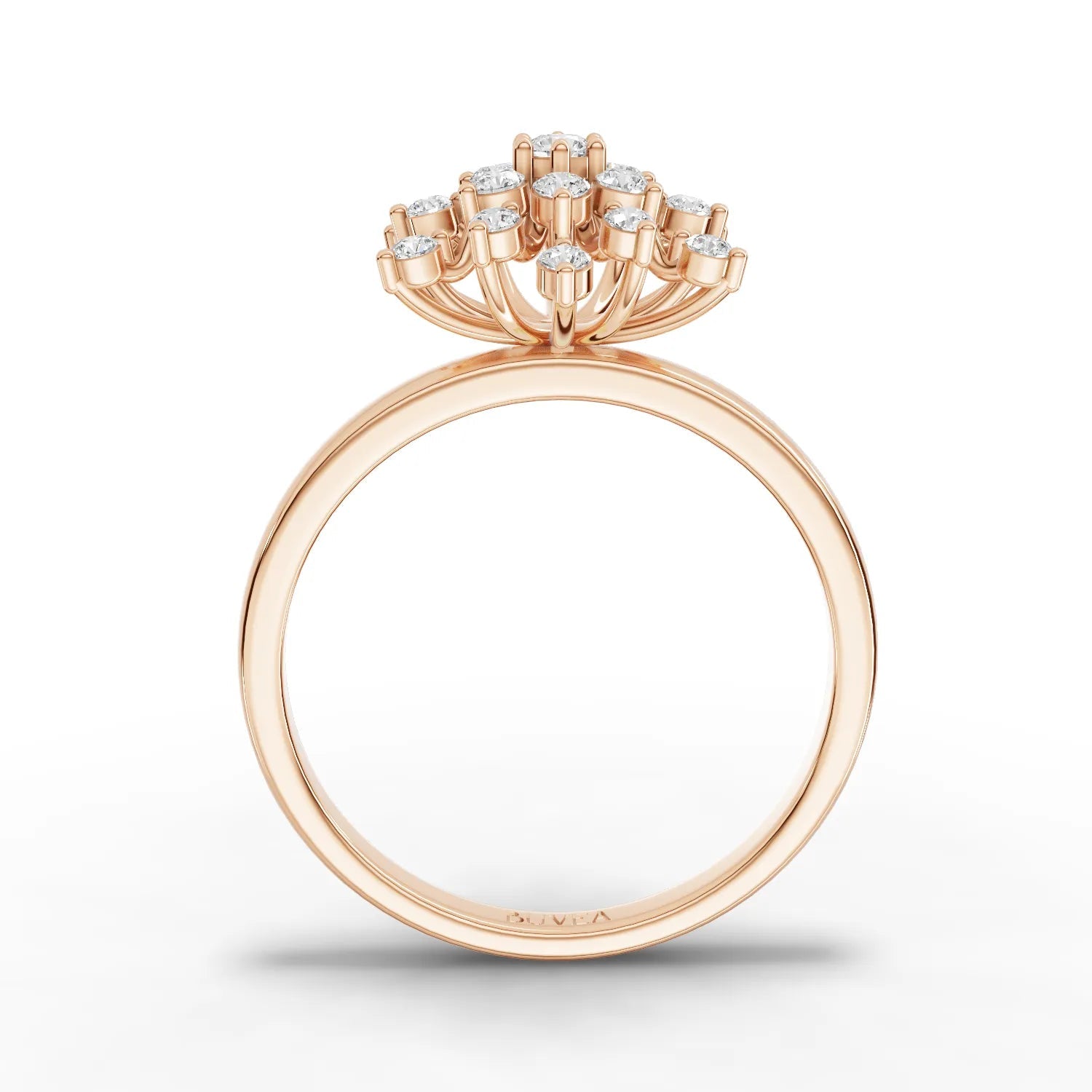 0.33CT Round Lab Diamond Premium Snow Flake Ring - Buvea Jewels