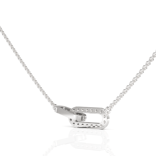 0.34CT Round Lab Diamond Interlocking Loop Chain Pendant - Buvea Jewels