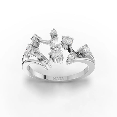 0.36CT Sagittarius Zodiac Round Lab Diamond Ring - Buvea Jewels