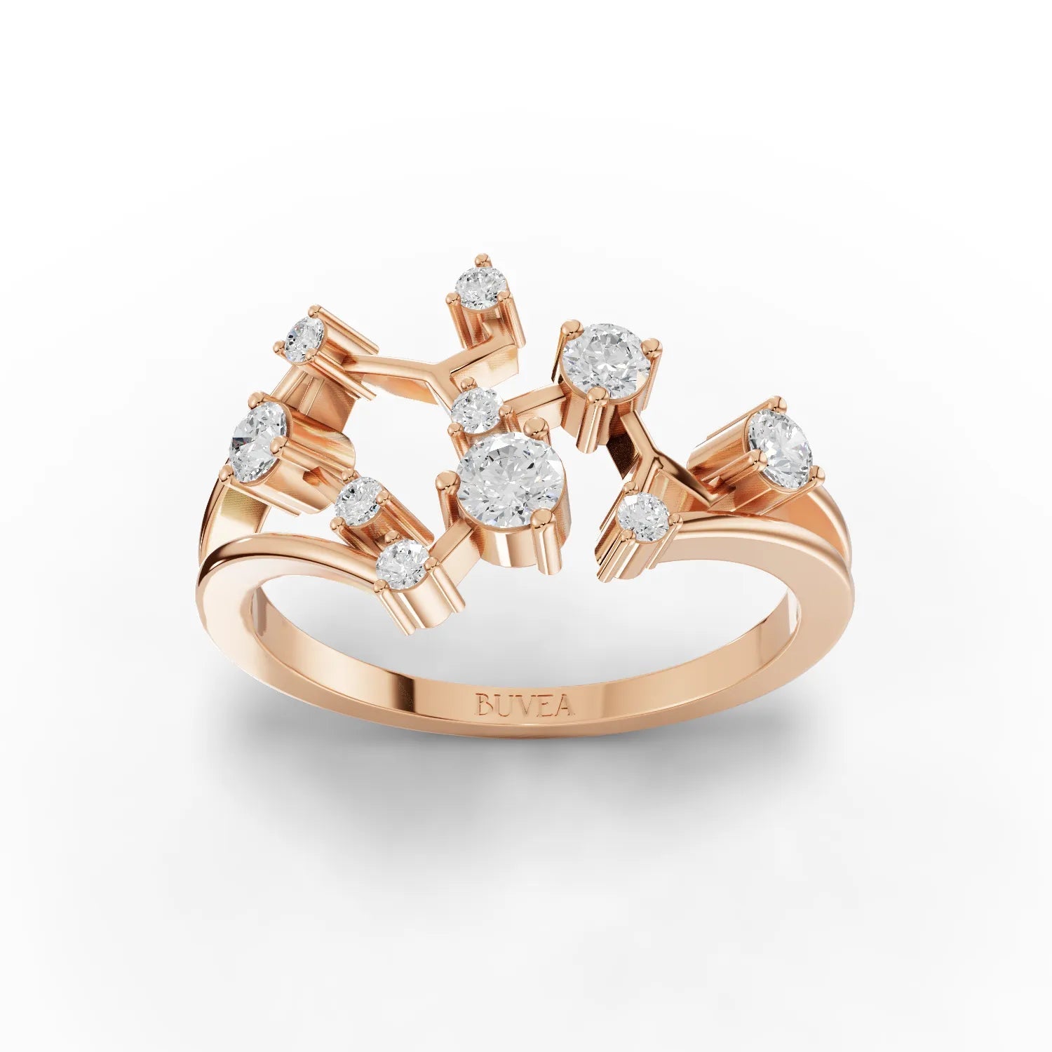 0.36CT Sagittarius Zodiac Round Lab Diamond Ring - Buvea Jewels
