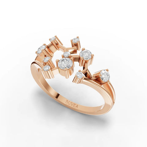 0.36CT Sagittarius Zodiac Round Lab Diamond Ring - Buvea Jewels