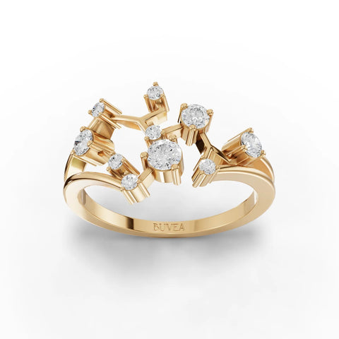 0.36CT Sagittarius Zodiac Round Lab Diamond Ring - Buvea Jewels
