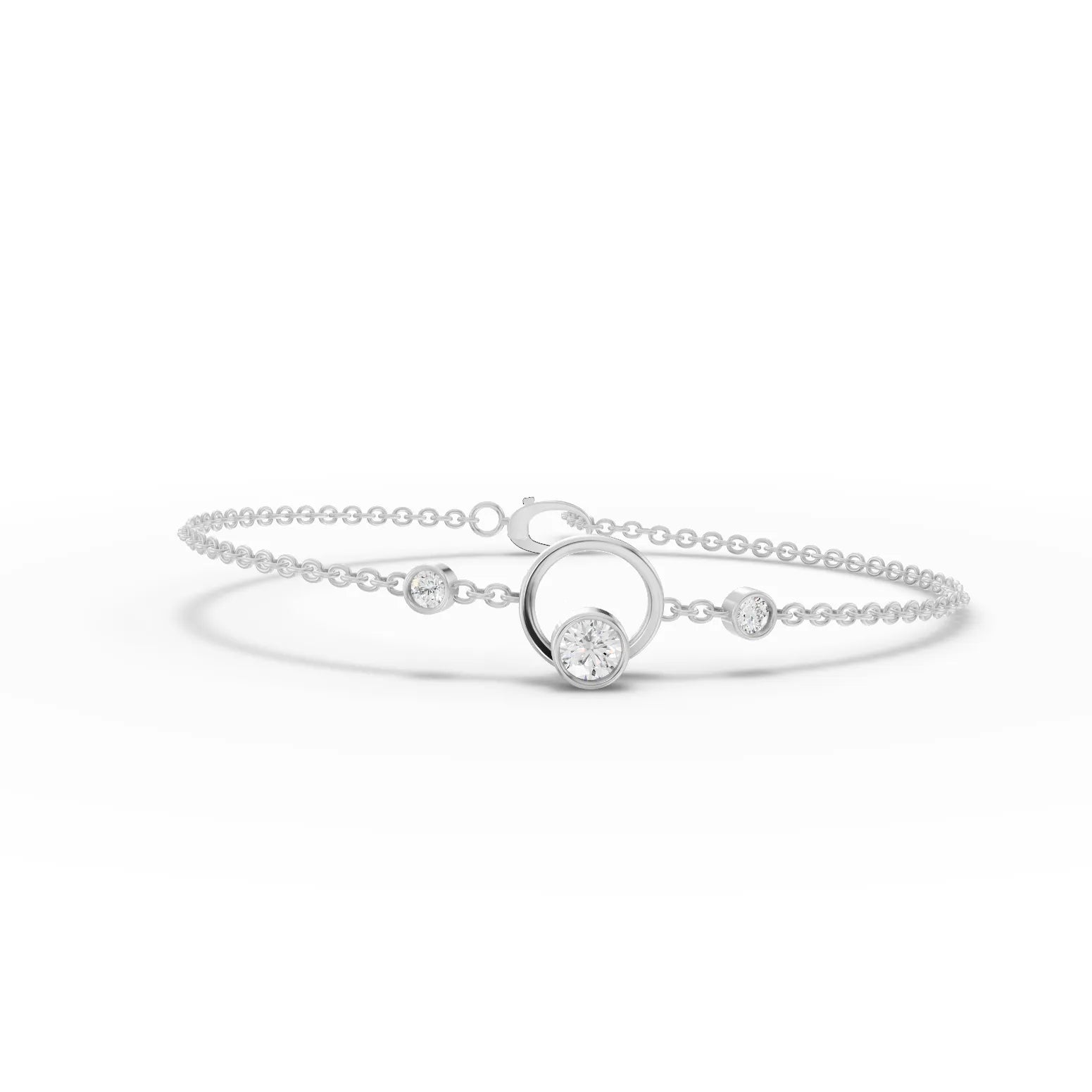0.37CT Round Lab Diamond Celestial Circle Bracelet - Buvea Jewels
