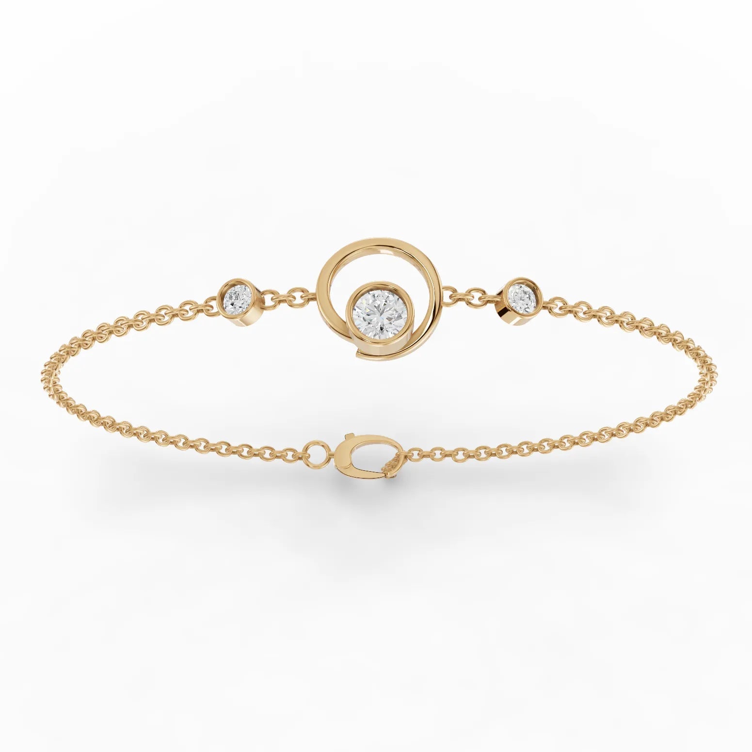 0.37CT Round Lab Diamond Celestial Circle Bracelet - Buvea Jewels