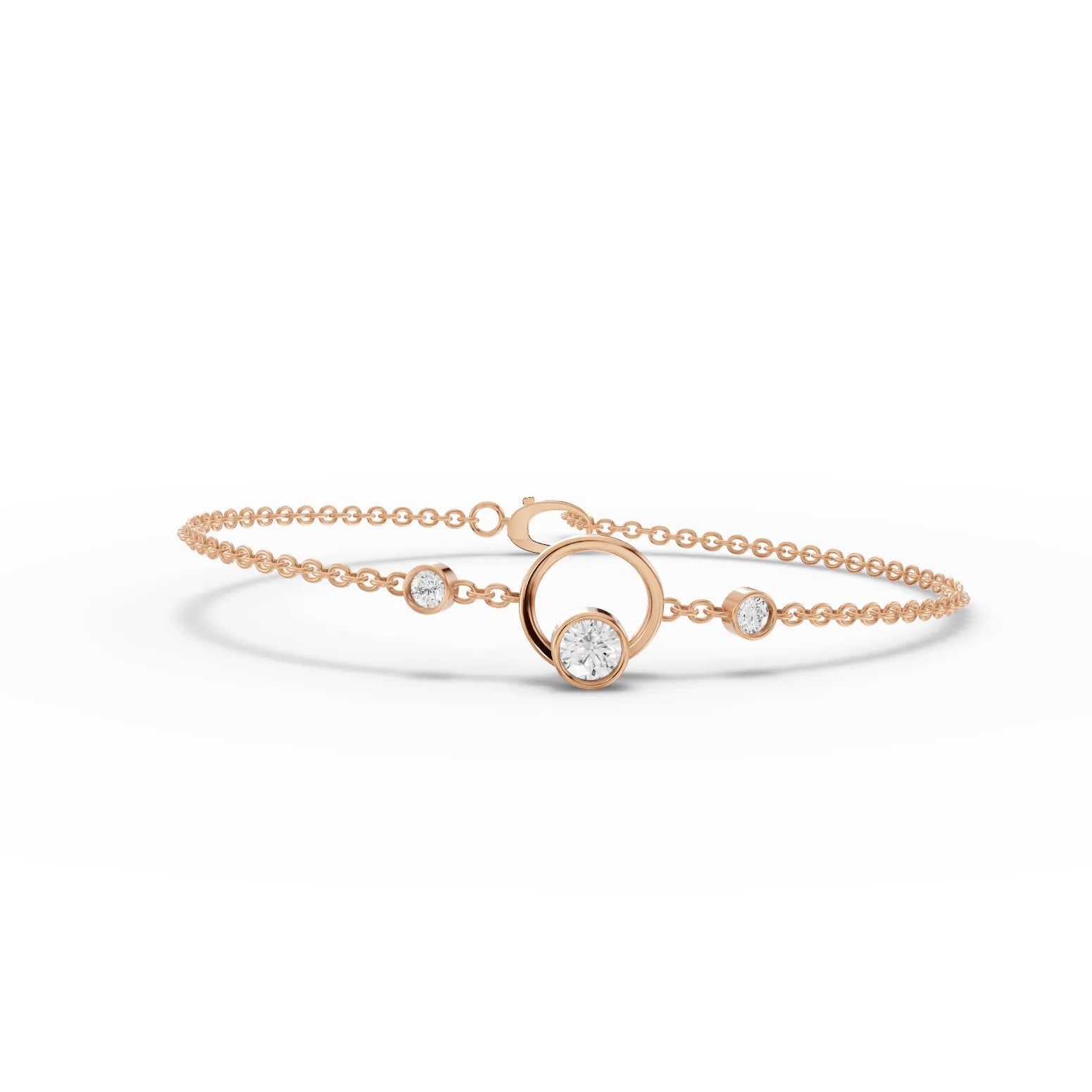 0.37CT Round Lab Diamond Celestial Circle Bracelet - Buvea Jewels