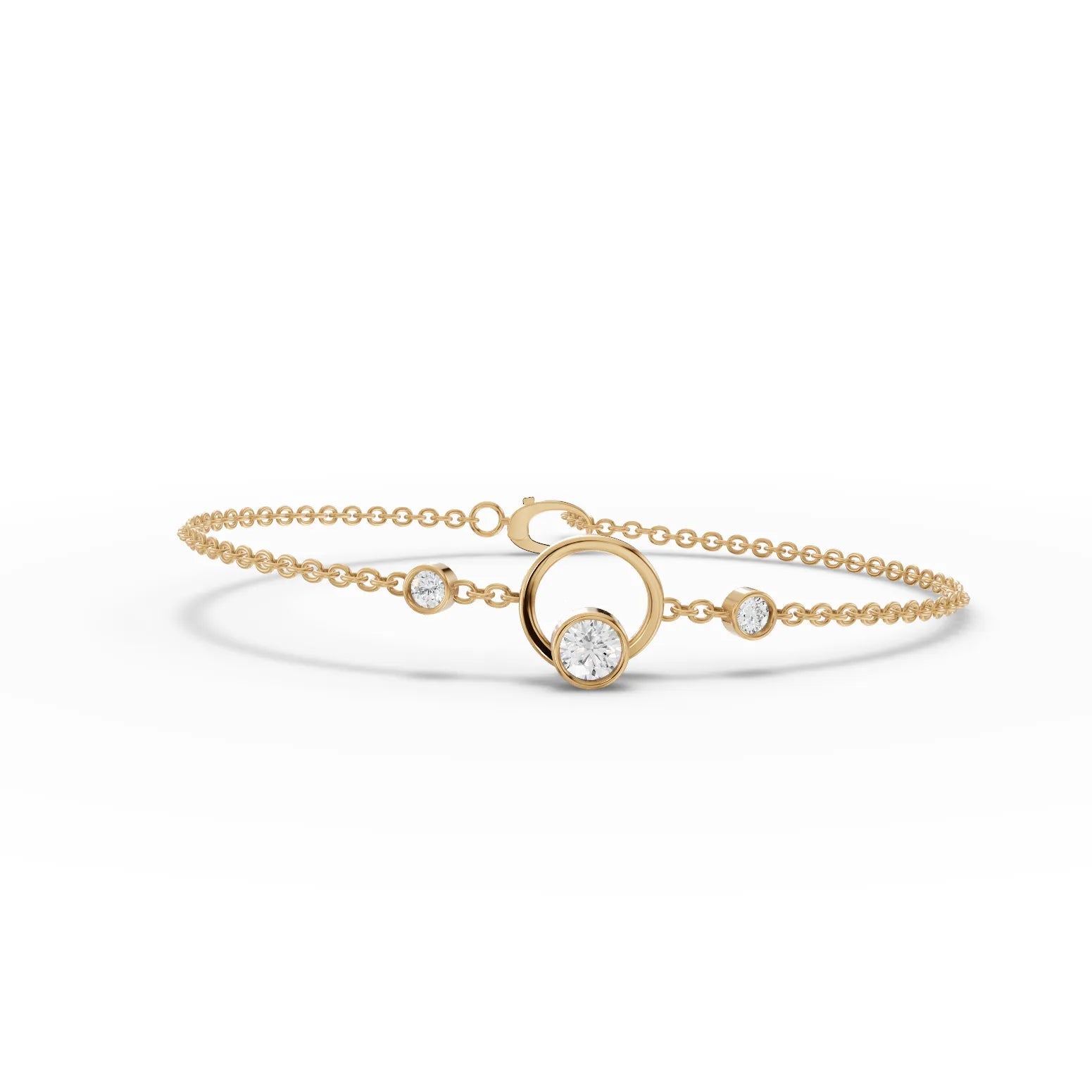 0.37CT Round Lab Diamond Celestial Circle Bracelet - Buvea Jewels