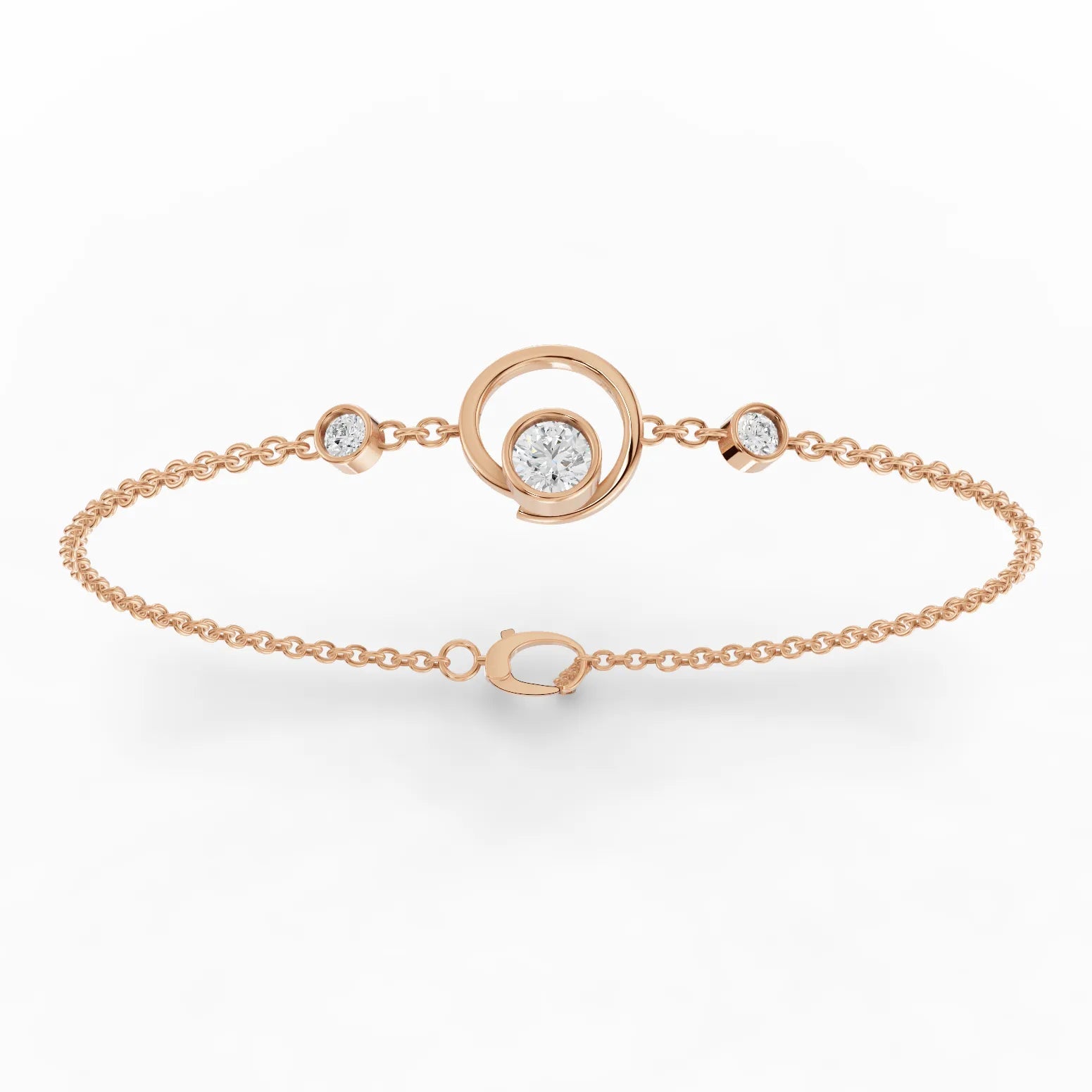 0.37CT Round Lab Diamond Celestial Circle Bracelet - Buvea Jewels