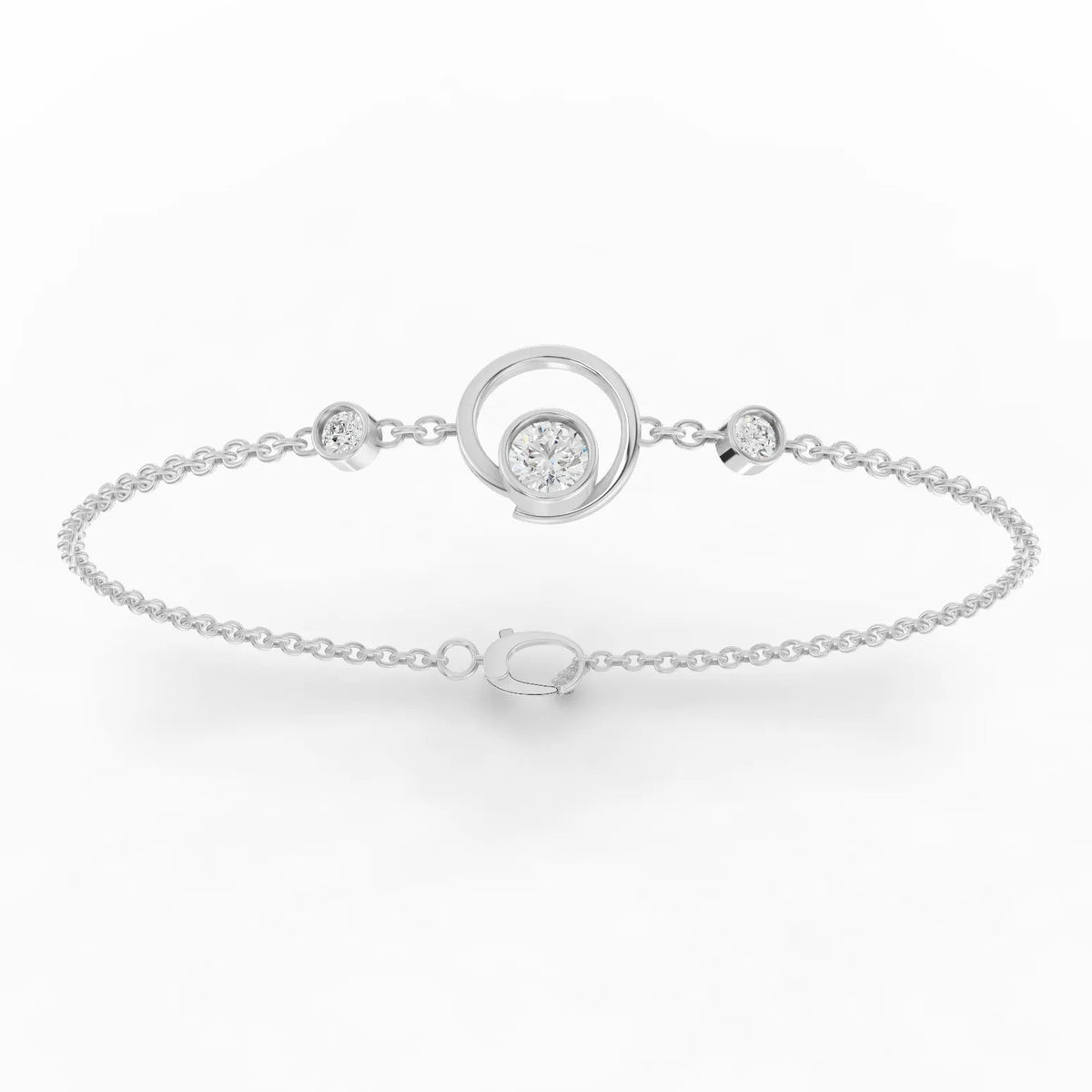 0.37CT Round Lab Diamond Celestial Circle Bracelet - Buvea Jewels