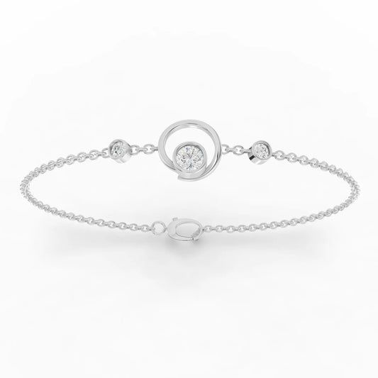 0.37CT Round Lab Diamond Celestial Circle Bracelet - Buvea Jewels